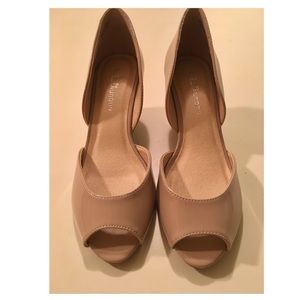 Nude Open Toe Wedges